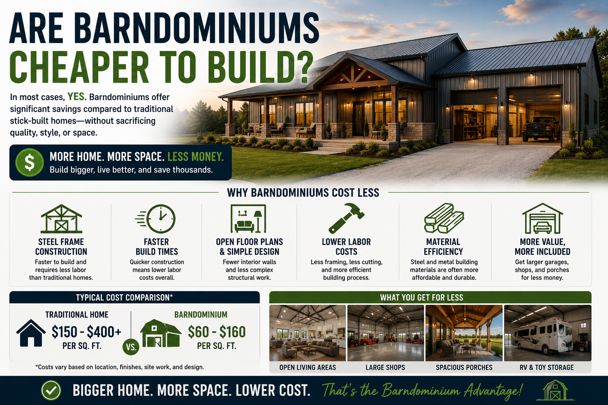 Are Barndominiums Cheaper to Build? The Complete Cost Breakdown