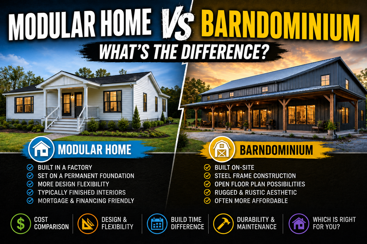Modular Home vs Barndominium: What’s the Difference?