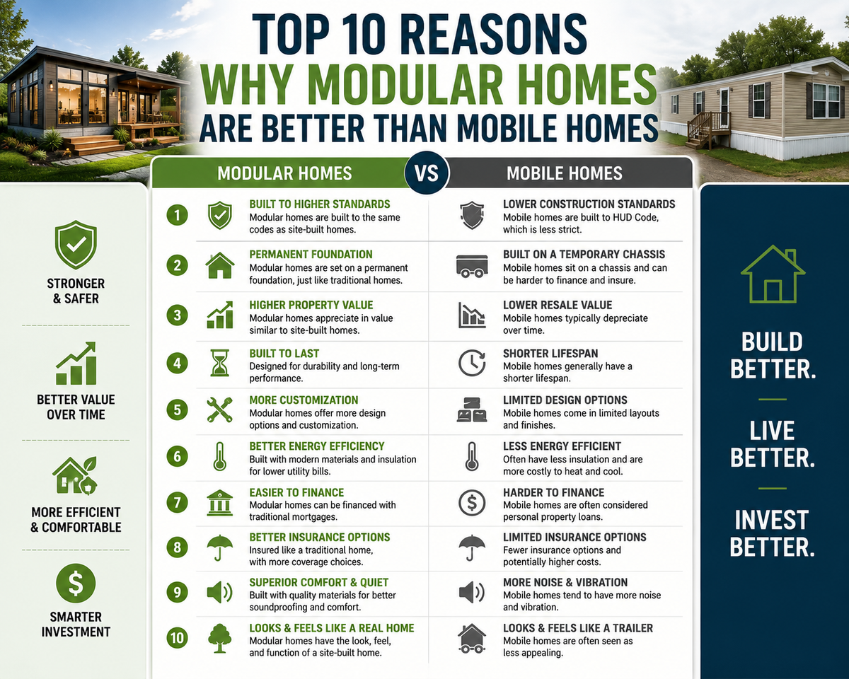 Top 10 Reasons Why Modular Homes Are Better Than Mobile Homes