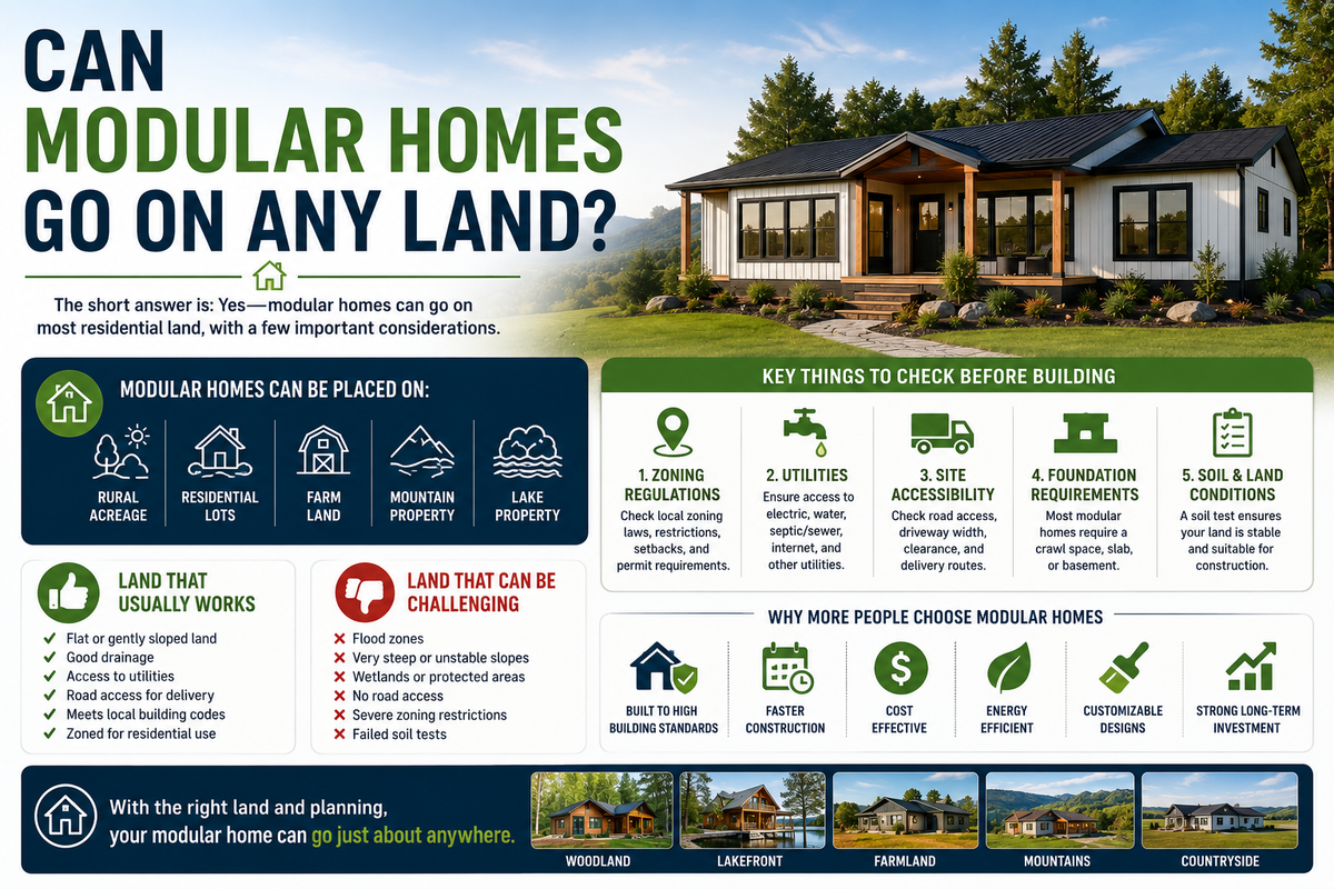 Can Modular Homes Go on Any Land?