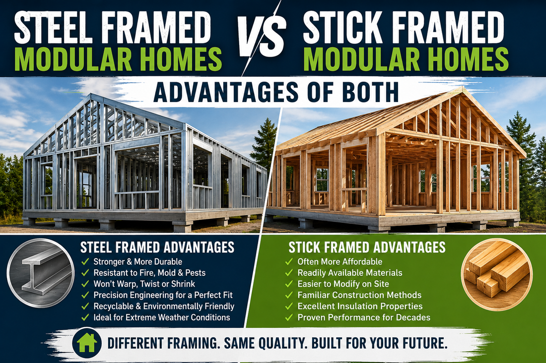 Steel Framed Modular Homes vs Stick Framed Modular Homes: Advantages of Both