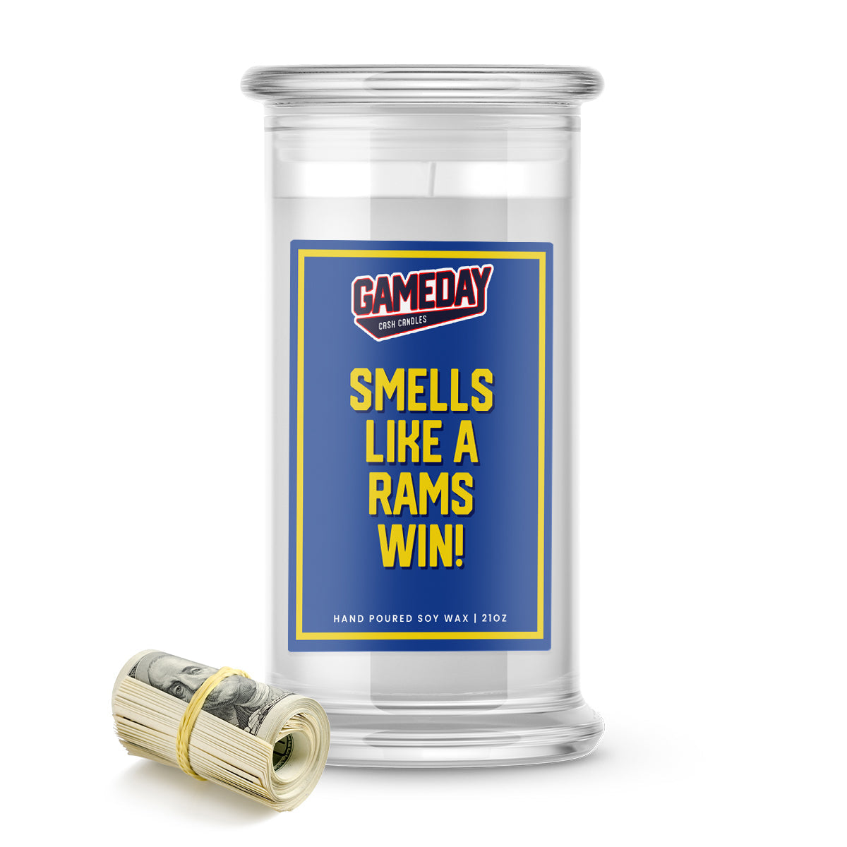 Los Angeles Rams Game Day Cash Candle