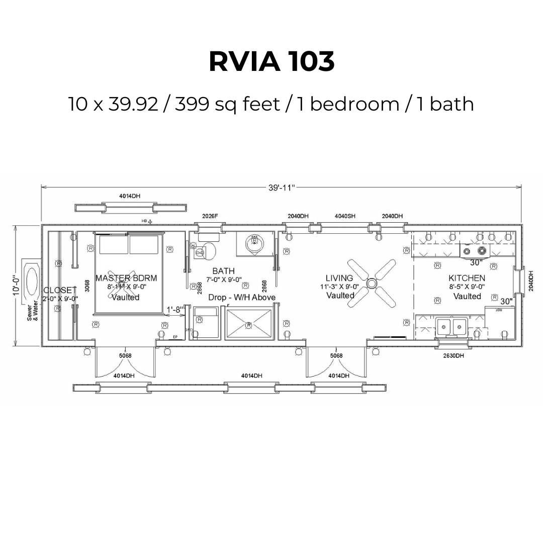 Modern RV Park Model Cottage (RVIA certified) (WYOMING PRICING)