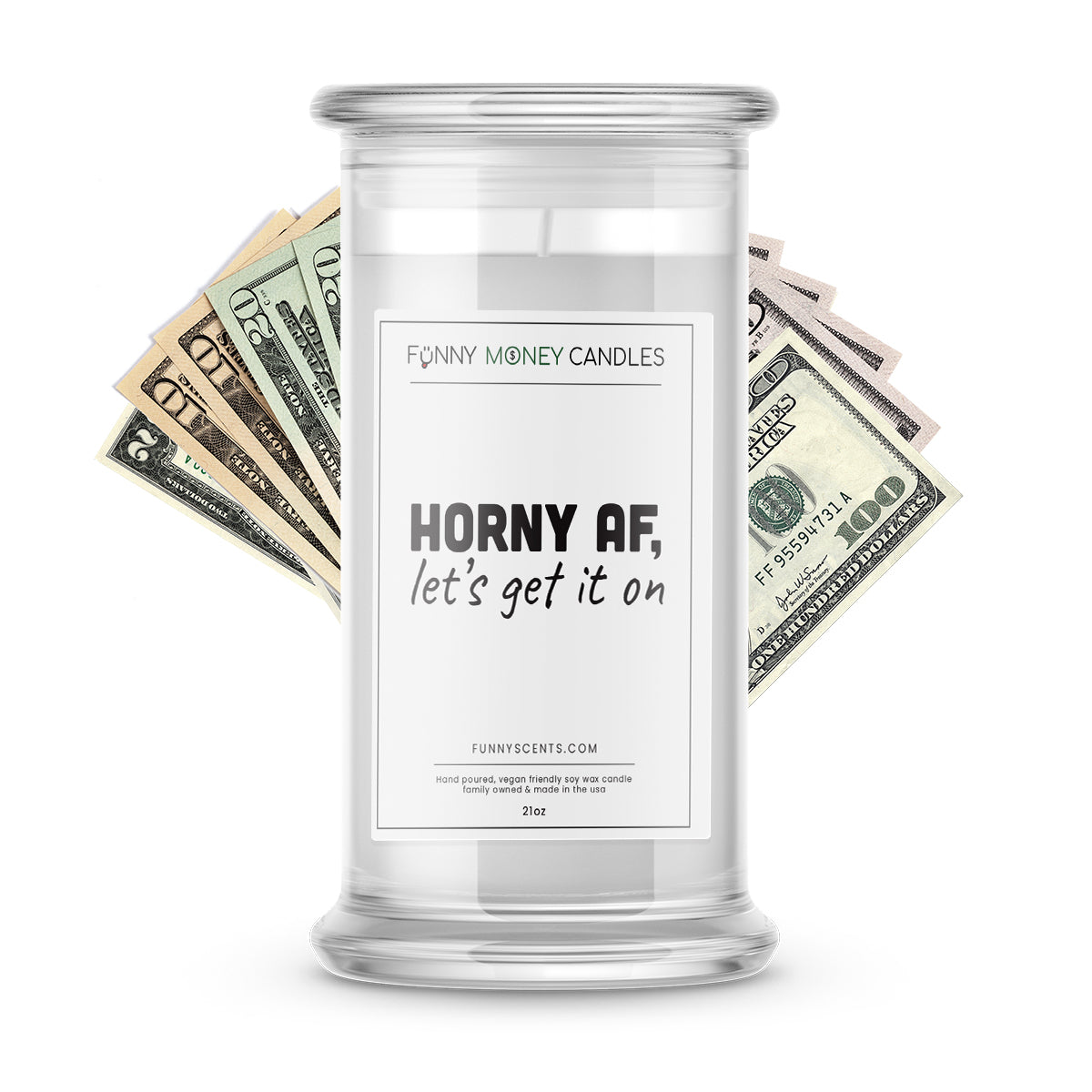 Horny AF, Let's Get it on Money Funny Candles