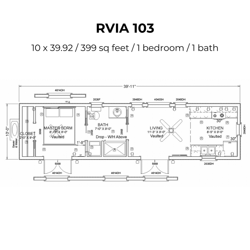 Modern RV Park Model Cottage (RVIA certified) (VIRGINIA PRICING)
