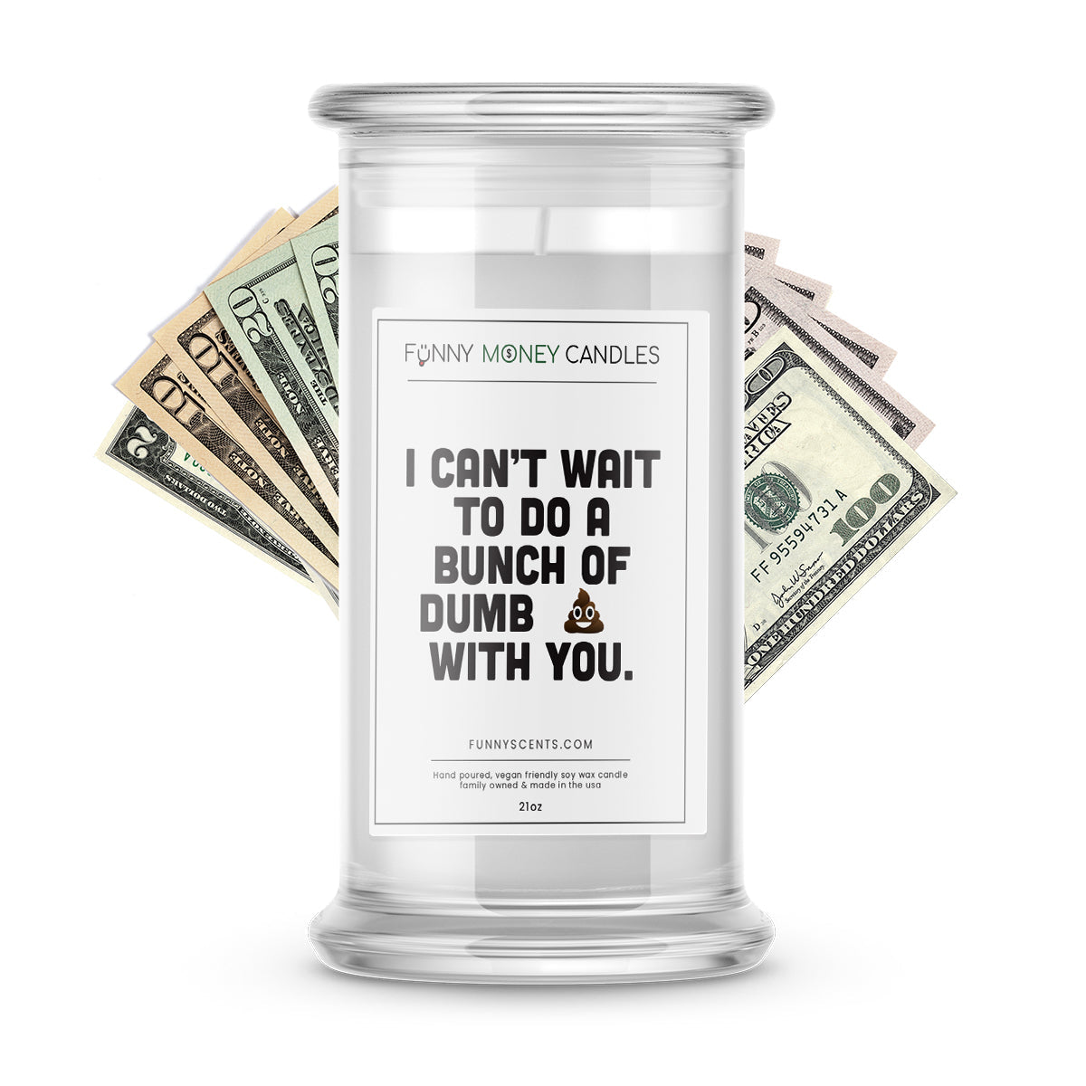 I can't wait to do a bunch of dumb shit with you Money Funny Candles