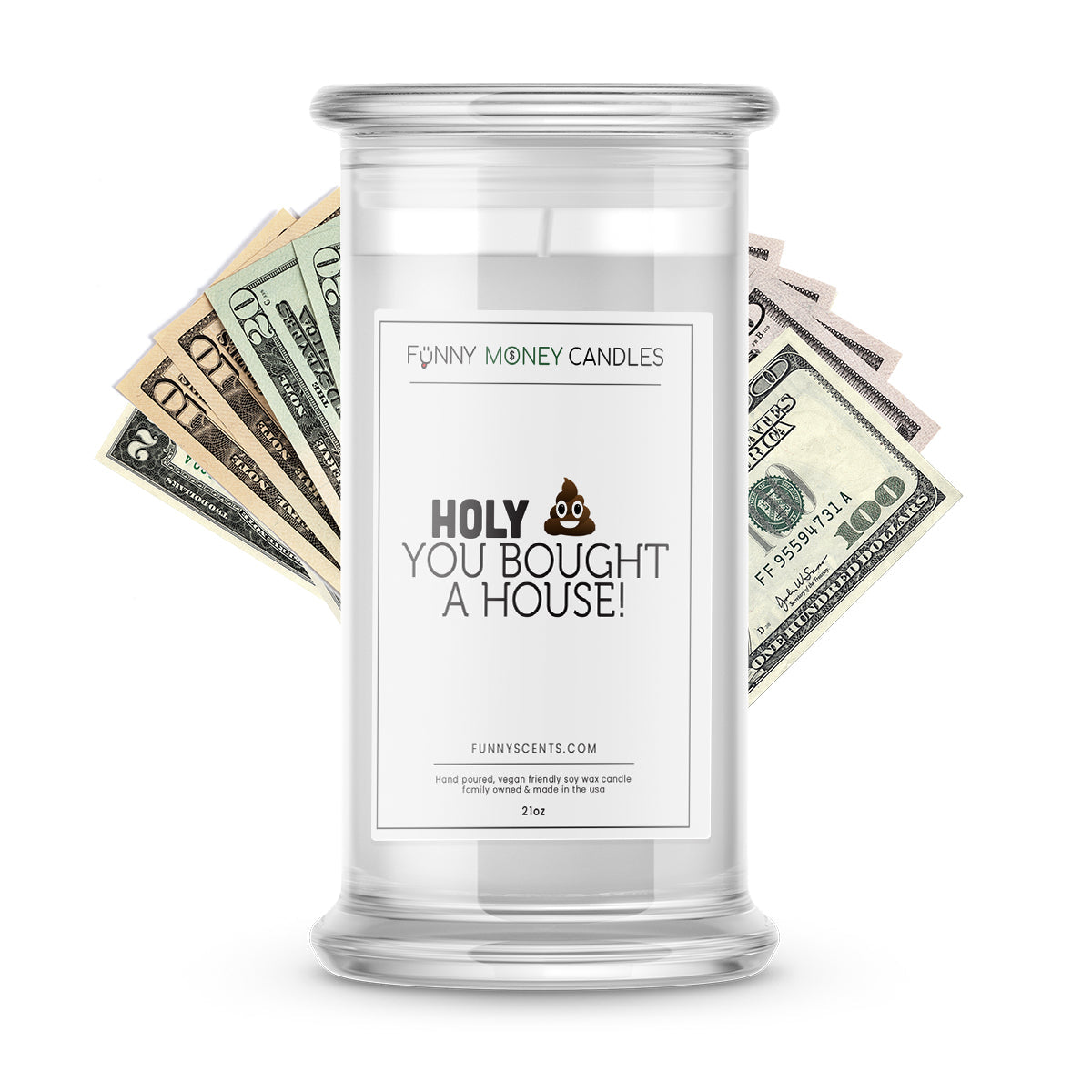 Holy Shit You Bought a House Money Funny Candles