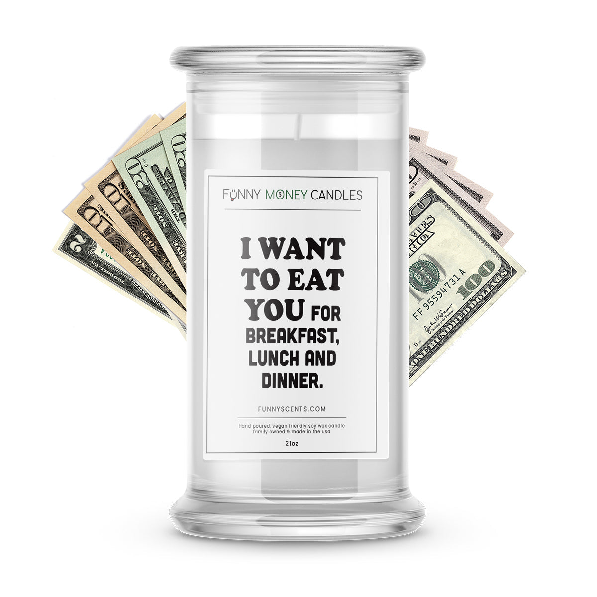 i want to eat you for breakfast money funny candles