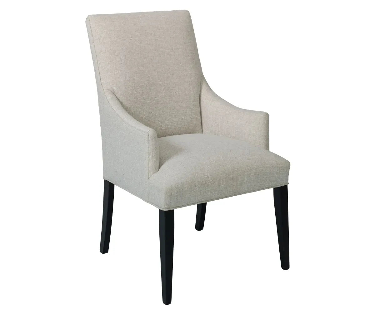 Amish Made Alcott Straight Top Arm Chair with Upholstered Arms