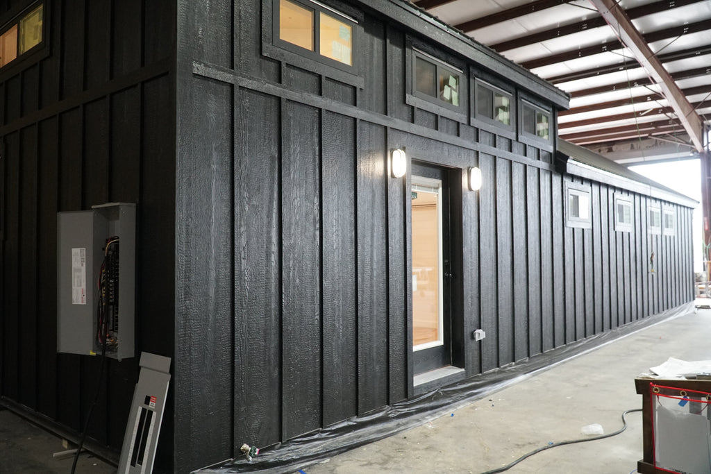 The Black Ninja Modern Amish Built Cabin