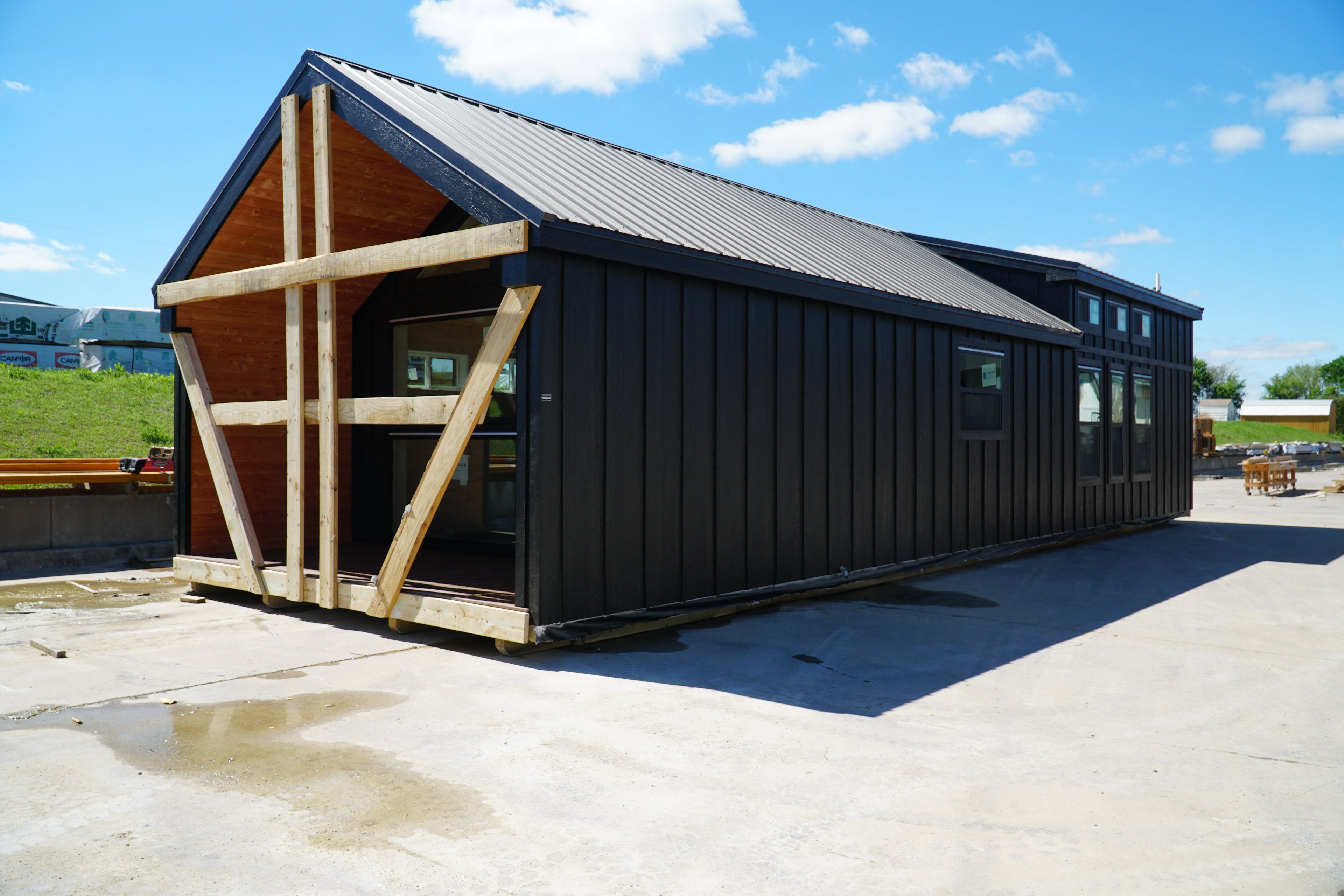 The Black Ninja Modern Amish Built Cabin