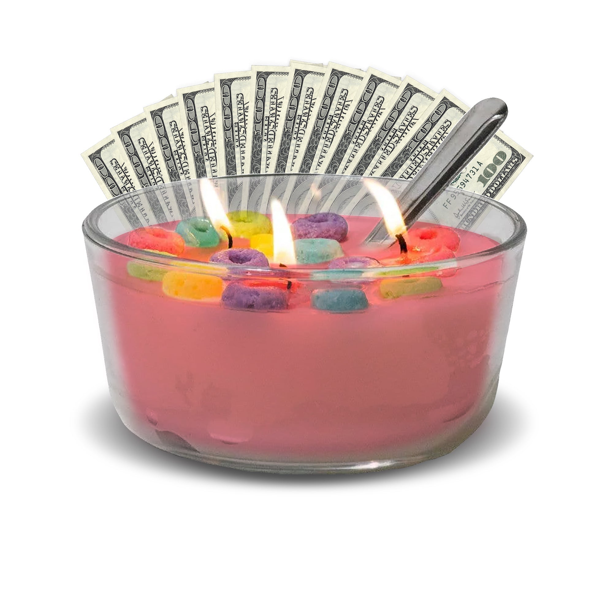 Fresh Cut Roses Cereal Bowl Cash Luxury Candles