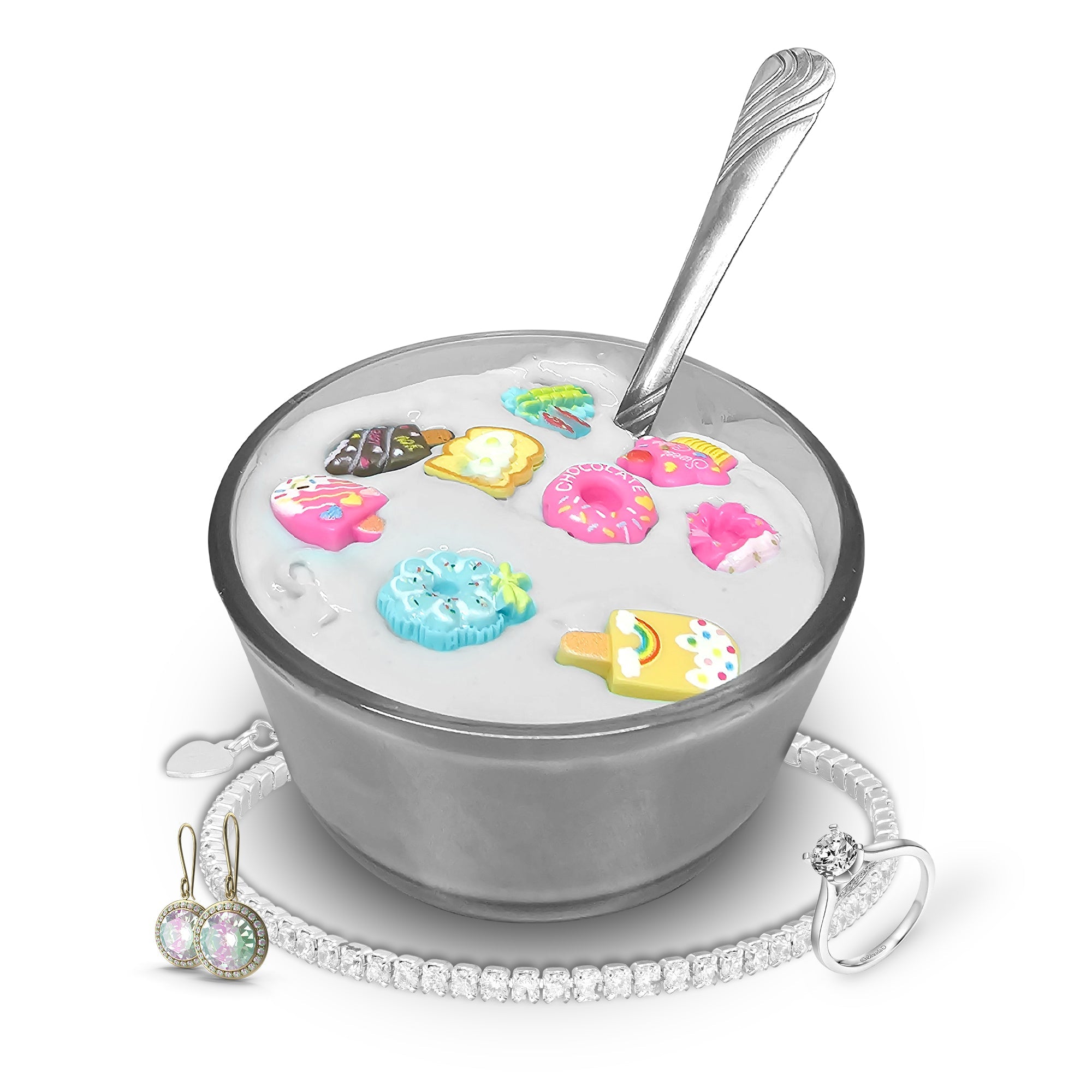 Pina Colada Jewelry Cereal Slime