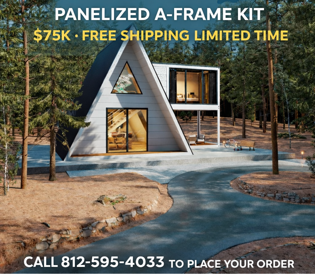 A-Frame Panelized Metal House Kit