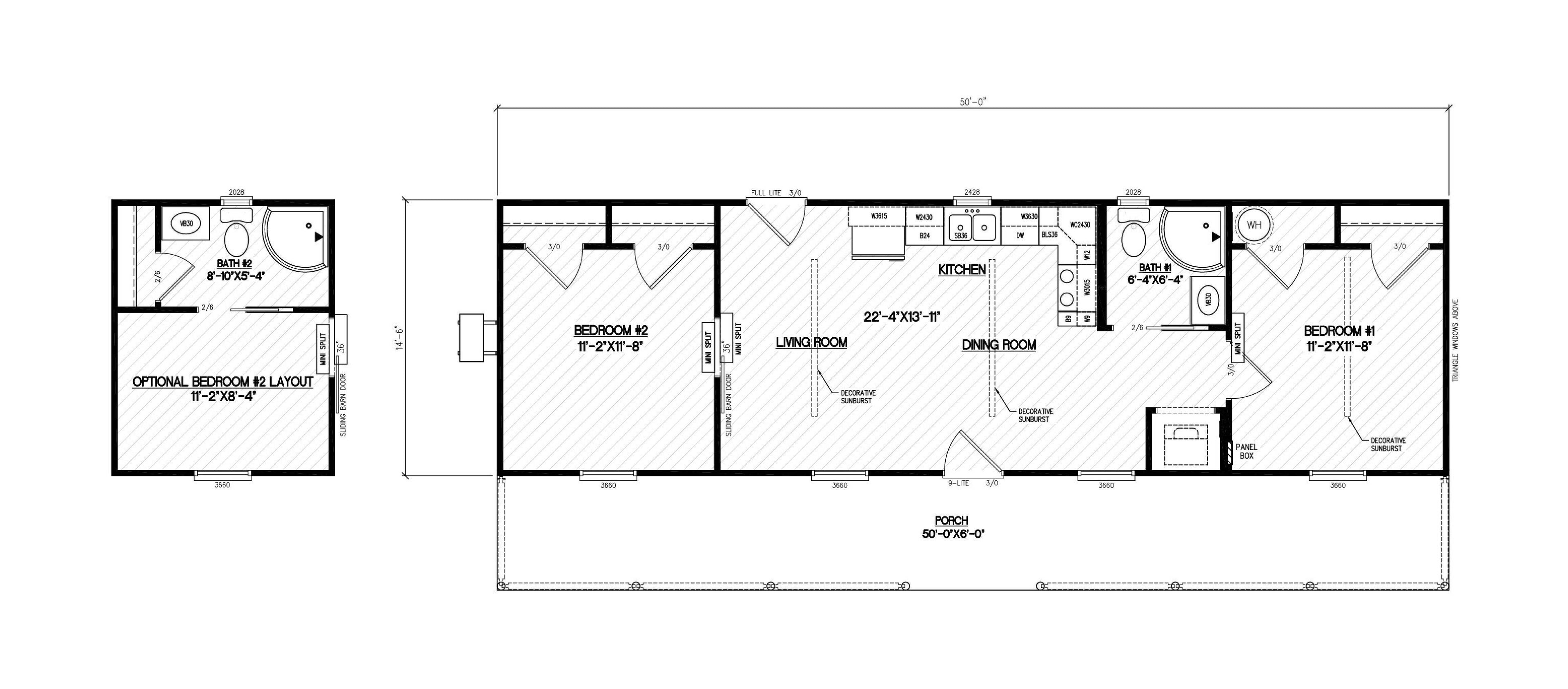 The Pioneer Rancher Cabin (2 bed 1 bath or 2 bed 2 bath)