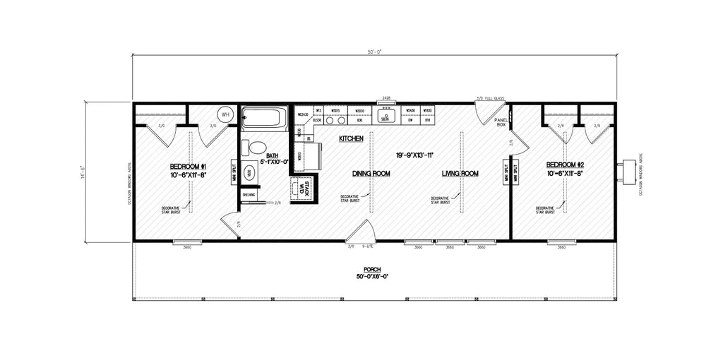 The Pioneer Rancher Cabin (2 bed 1 bath or 2 bed 2 bath)