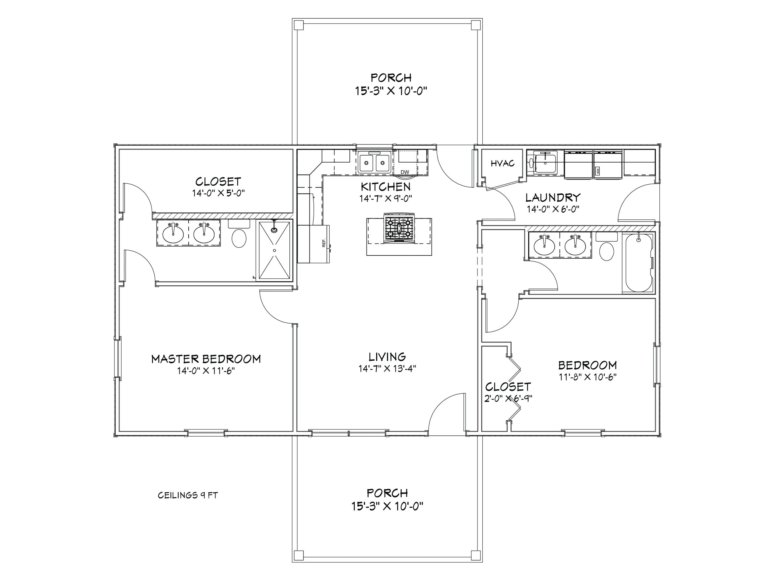 Pinecrest Cottage Affordable House Kit (2 bed 2 bath)
