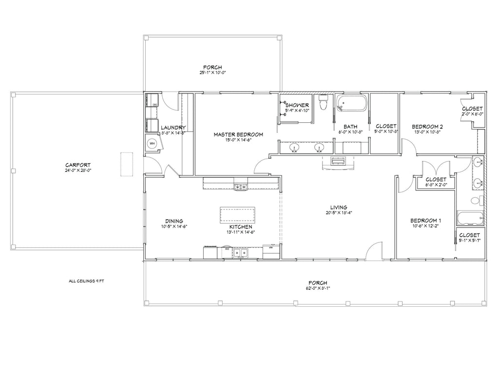 Timberline Grand Affordable House Kit (3 bed 2 bath)