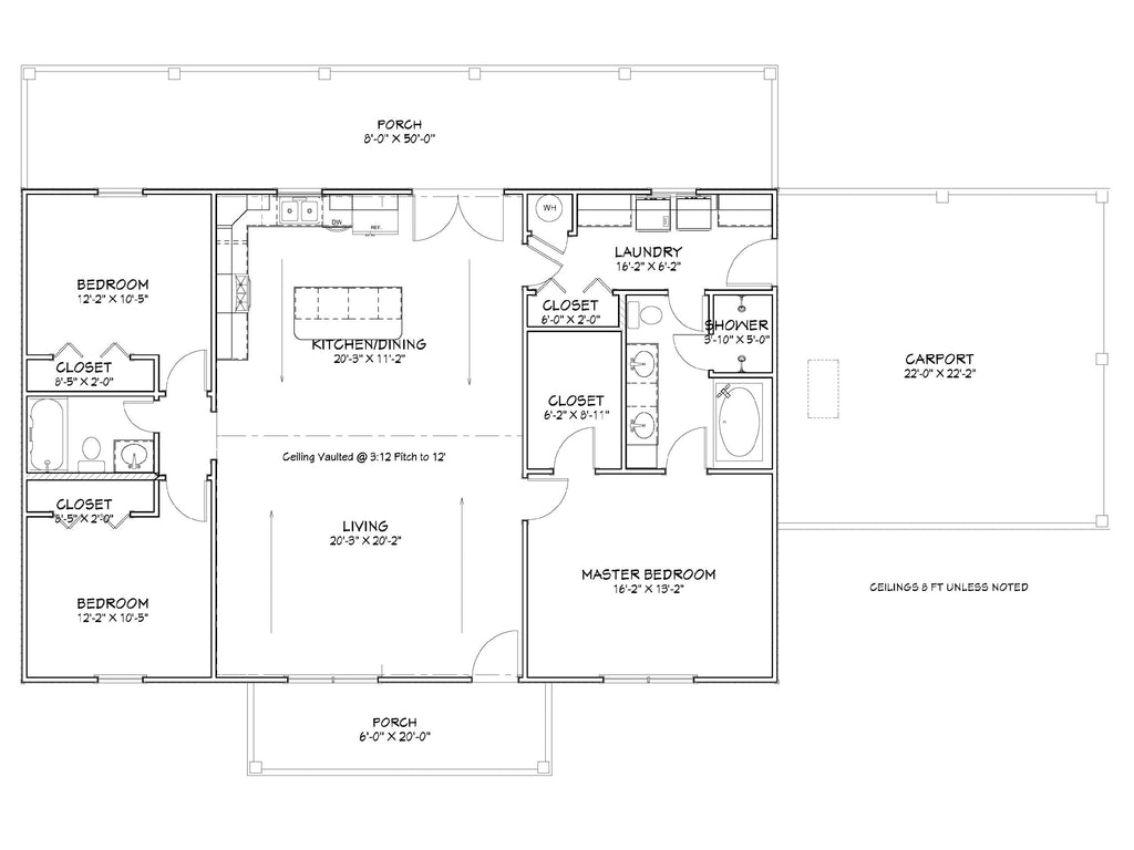 Blue Ridge Carport Ranch Affordable House Kit