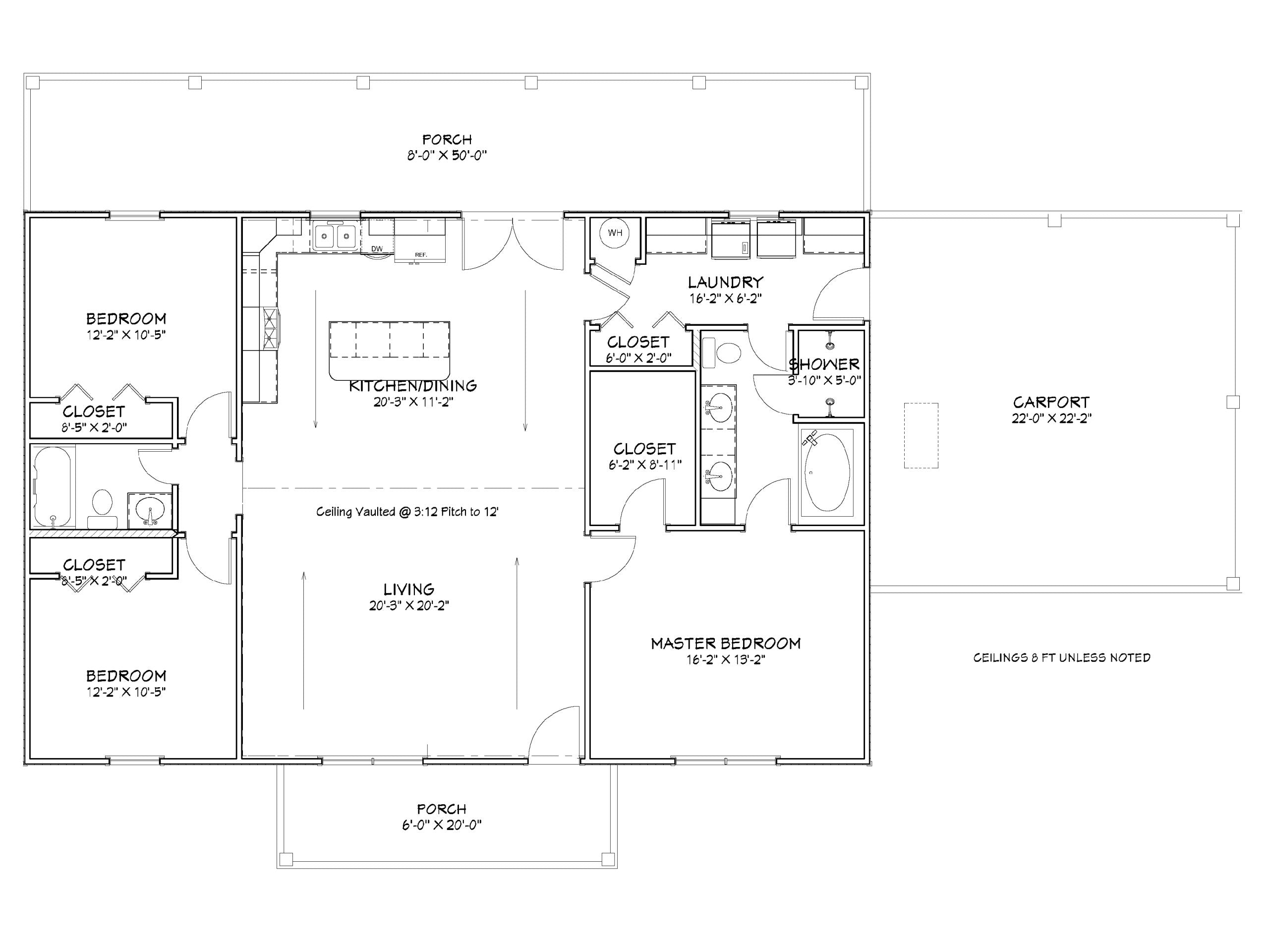 Blue Ridge Carport Ranch Affordable House Kit