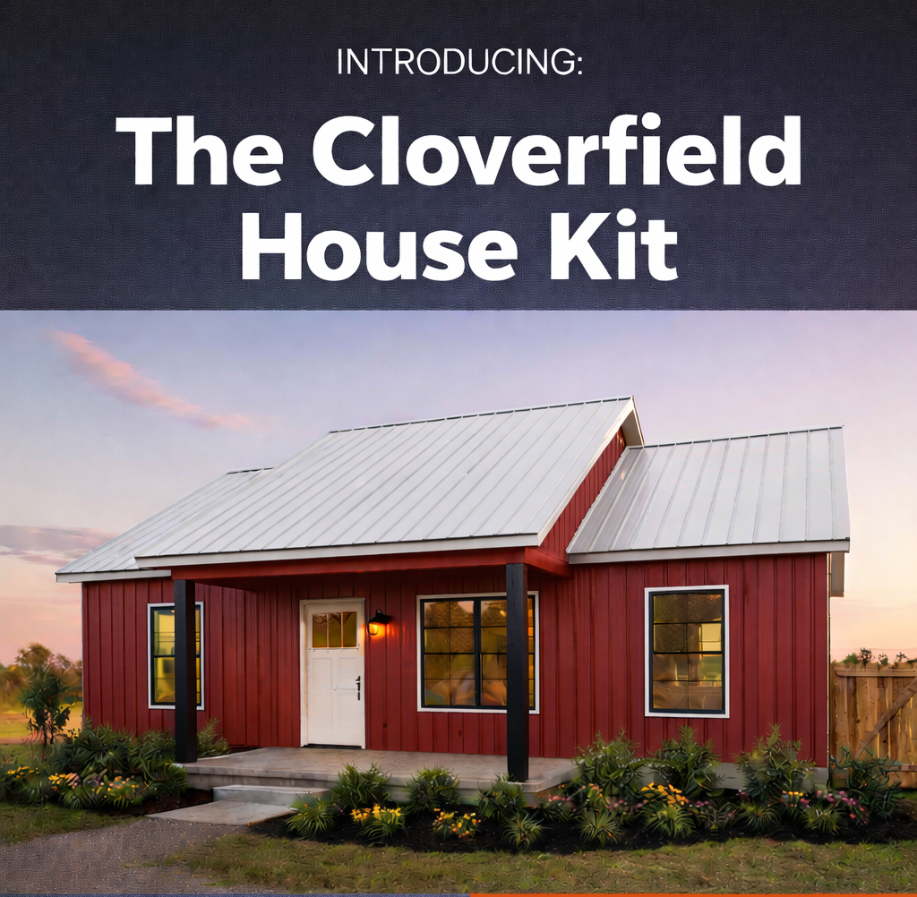 The Cloverfield Affordable House Kit (2 bed 1 bath)