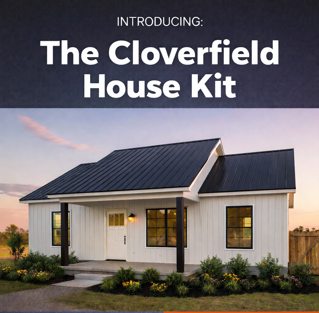 The Cloverfield Affordable House Kit (2 bed 1 bath)