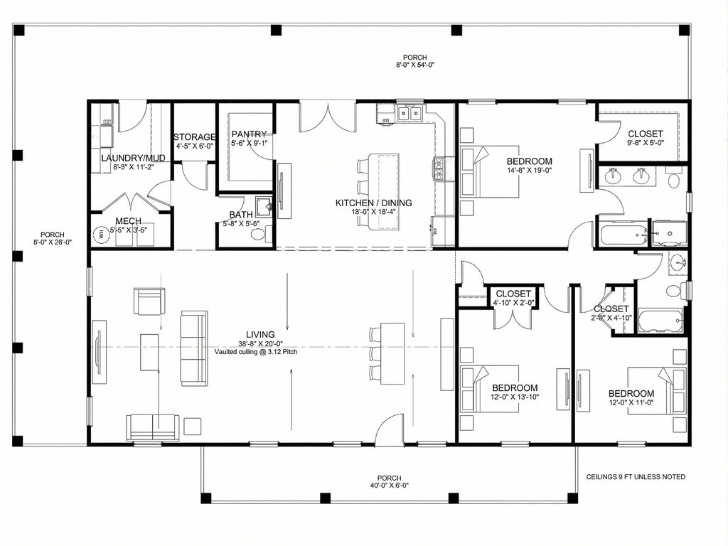 Homestead Haven Affordable House Kit (3 bed 3 bath)