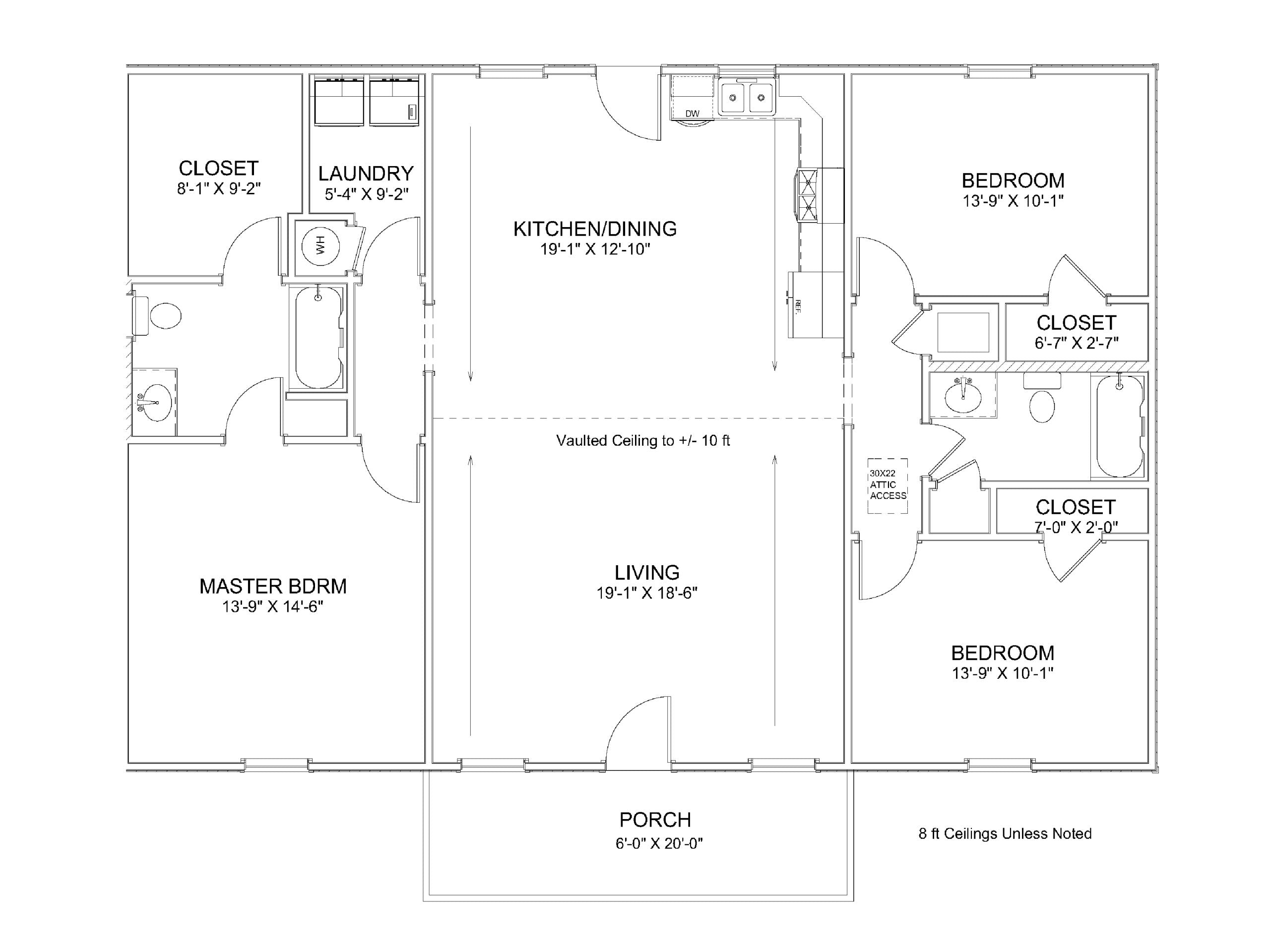 Blue Ridge Classic Affordable House Kit (3 bed 2 bath)