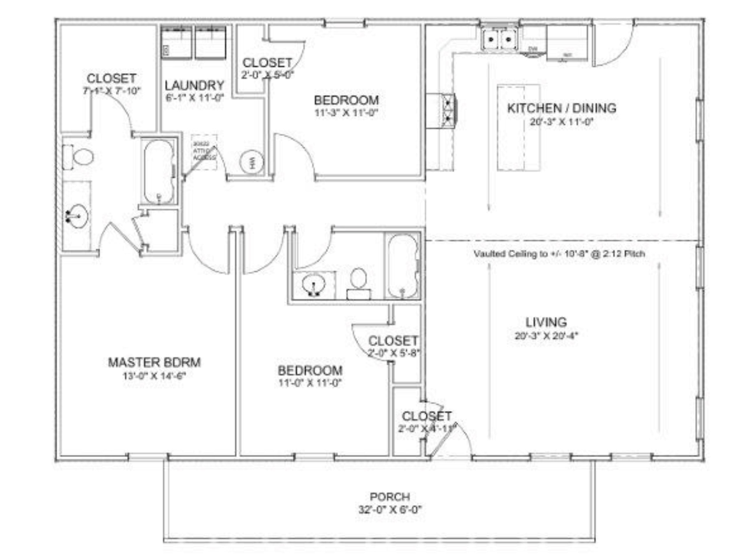 Whitehall Modern Farmhouse Affordable House Kit (3 bed 2 bath)