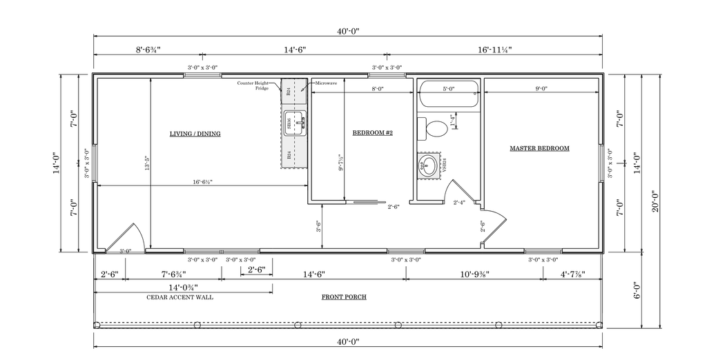 EL CHAPO MUCHACHO 2.0 RANCHER (1 OR 2 BED 1 OR 2 BATH OPTIONS)