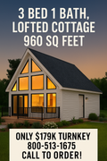 The Lofted Cottage (2 bed 1 bath OR 3 bed 1 bath options)