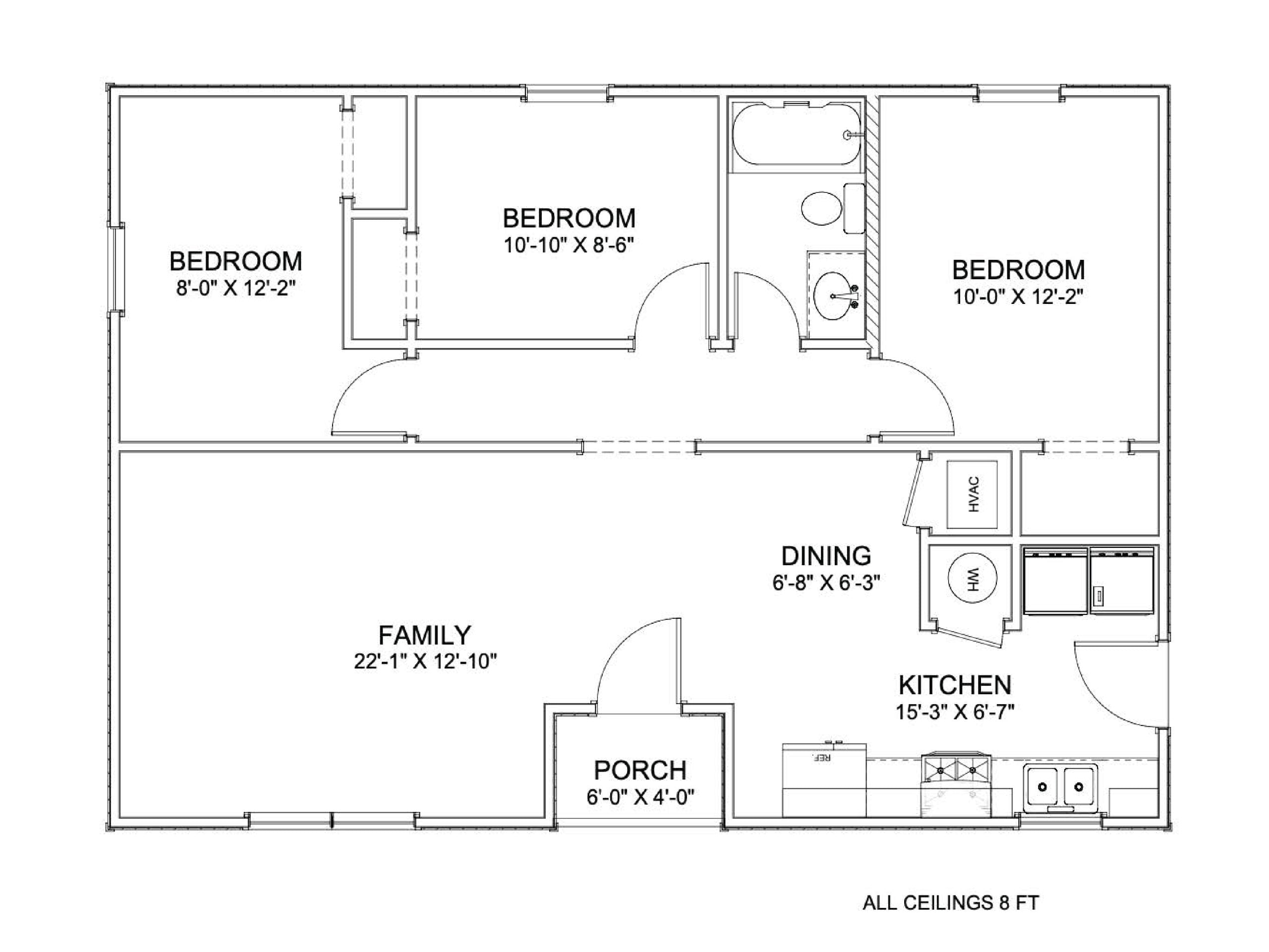 Midnight Ridge Affordable House Kit (3 bed 1 bath)