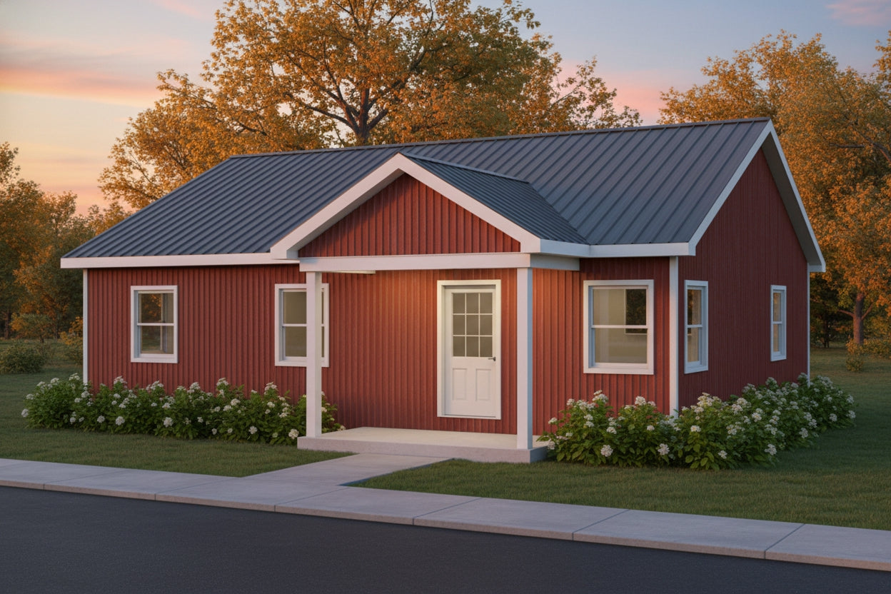 Redwood Sunset Cottage Affordable House Kit (3 bed 2 bath)