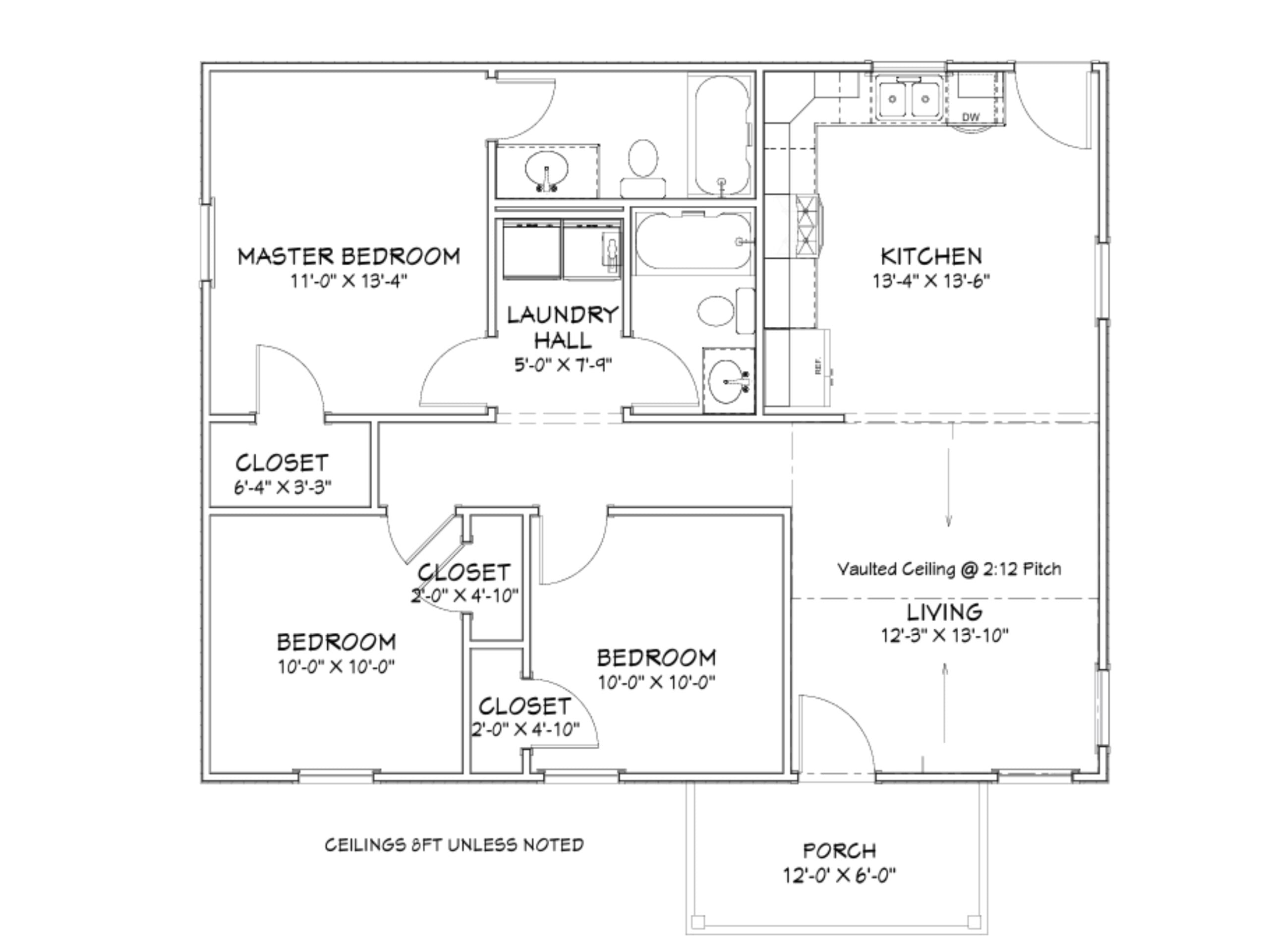 Redwood Sunset Cottage Affordable House Kit (3 bed 2 bath)
