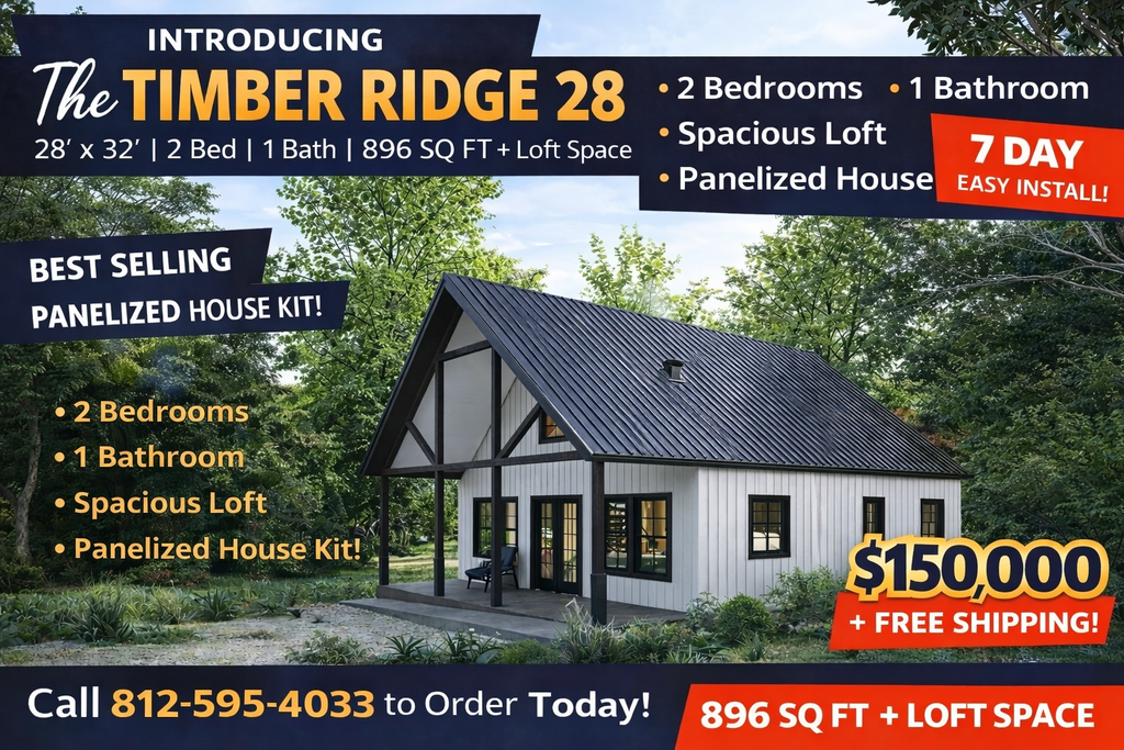 The Timber Ridge 28 Panelized House Kit