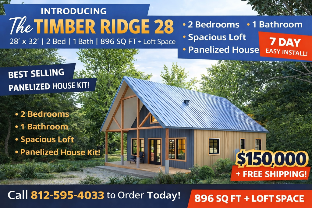 The Timber Ridge 28 Panelized House Kit
