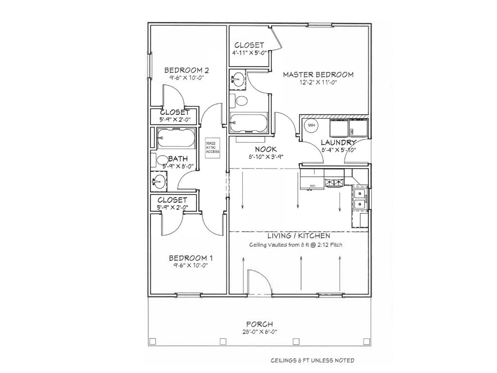 Magnolia Creek Cottage Affordable House Kit (3 bed 2 bath)