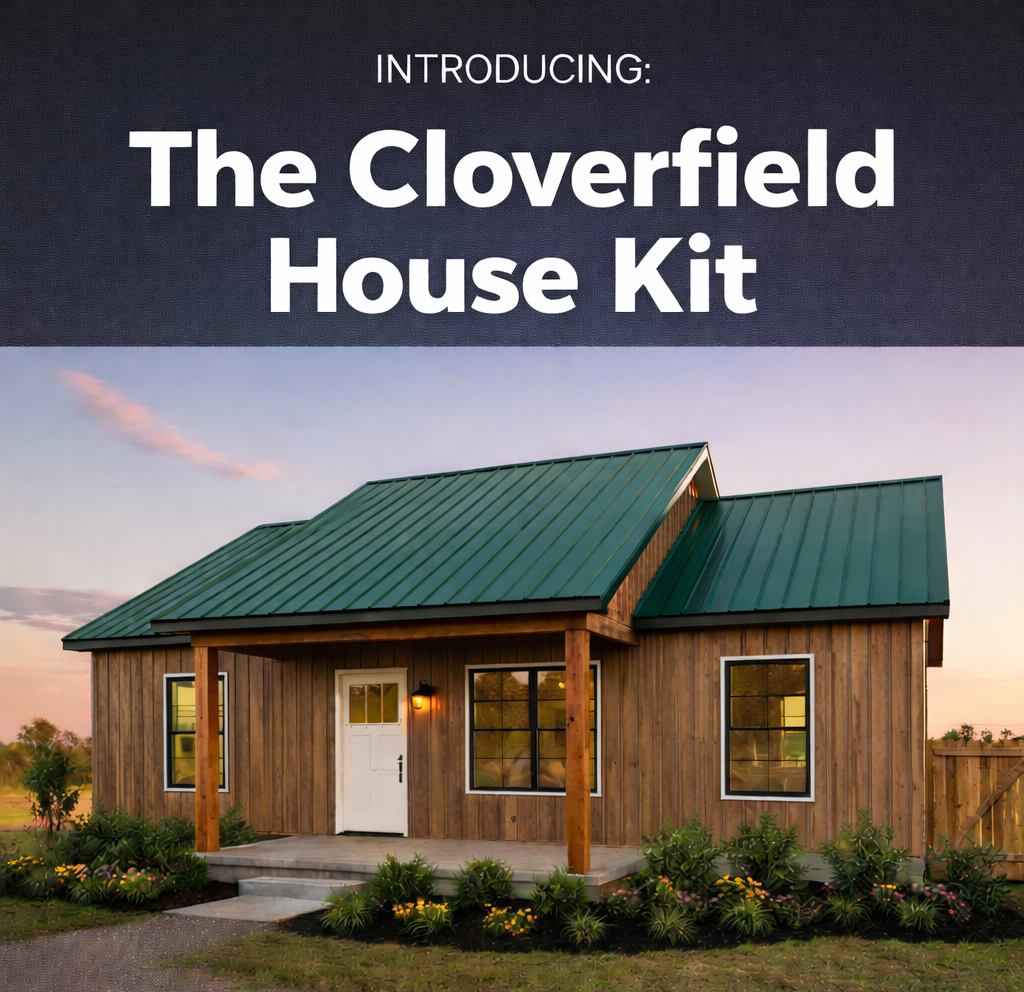 The Cloverfield Affordable House Kit (2 bed 1 bath)